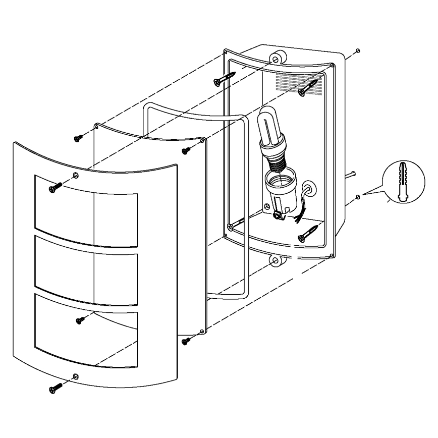EGLO - Luz de parede de exterior 1xE27/15W/230V IP44
