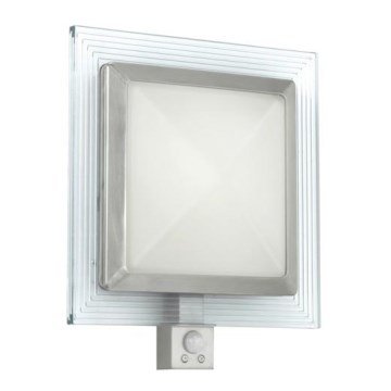 EGLO 88163 - Luminária de parede exterior com sensor PALI 1xE27/15W + 1xLED/1,28W IP44