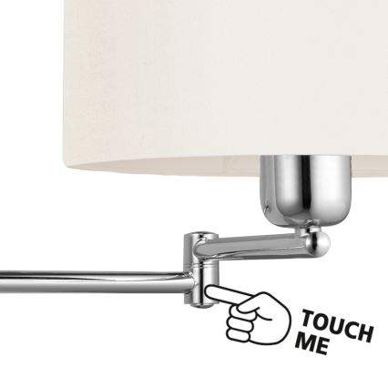 EGLO - Luz da parede com regulação 1 x E27/60W branco