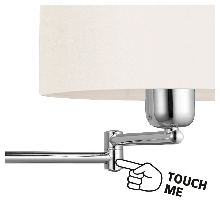 EGLO - Luz da parede com regulação 1 x E27/60W branco