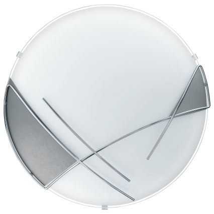 EGLO - Luz de teto parede 1 x E27/60W prata / branco
