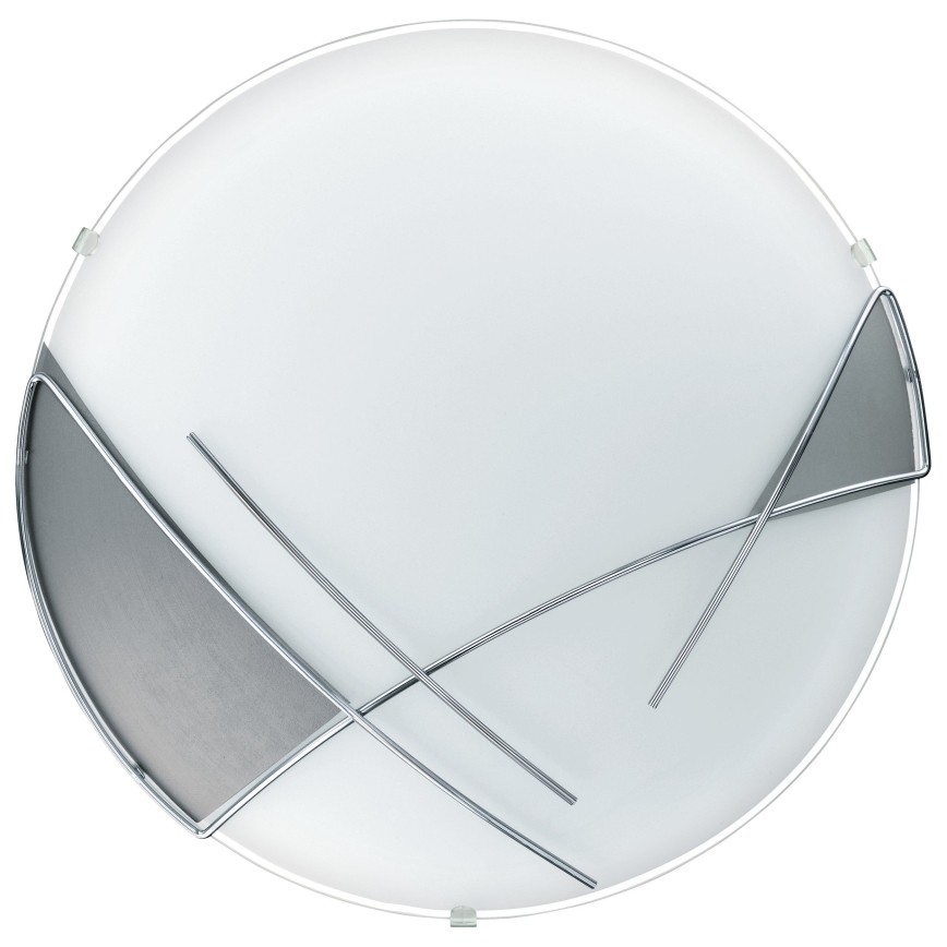 EGLO - Luz de teto parede 1 x E27/60W prata / branco