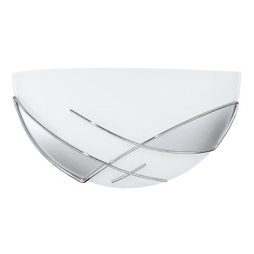 EGLO 89759 - Luz de parede RAYA 1 x E27/60W prata / branco