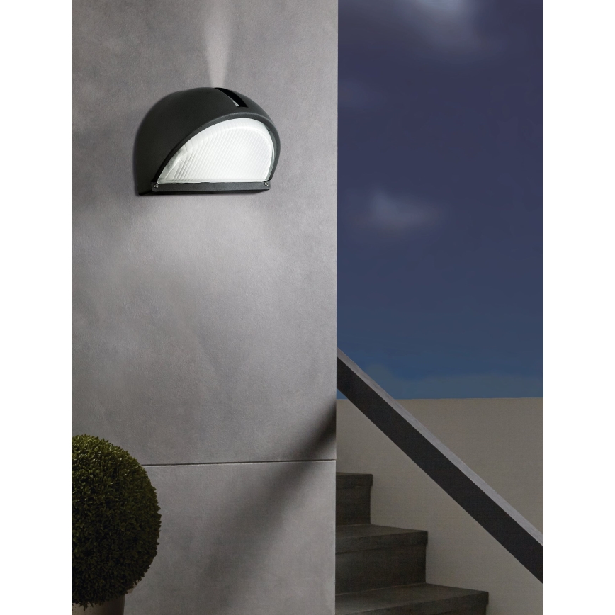 EGLO - Luz de parede de exterior 1xE27/60W preto antigo IP44