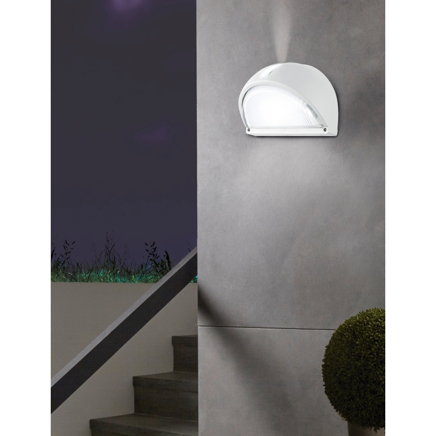 EGLO - Luz de parede de exterior 1xE27/60W branco IP44