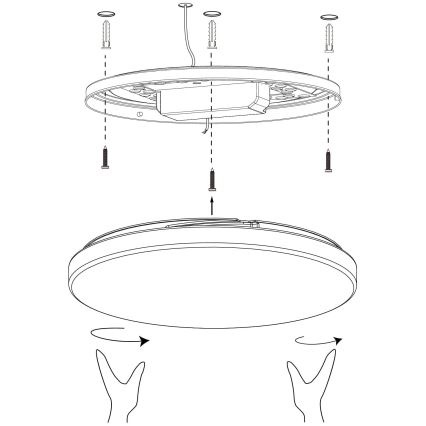 Eglo - Iluminação de teto LED com regulação LED/19,2W/230V 2700-6500K ZigBee
