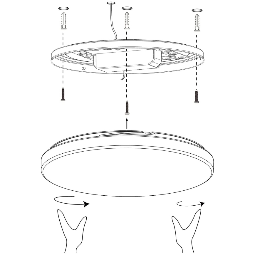 Eglo - Iluminação de teto LED com regulação LED/19,2W/230V 2700-6500K ZigBee