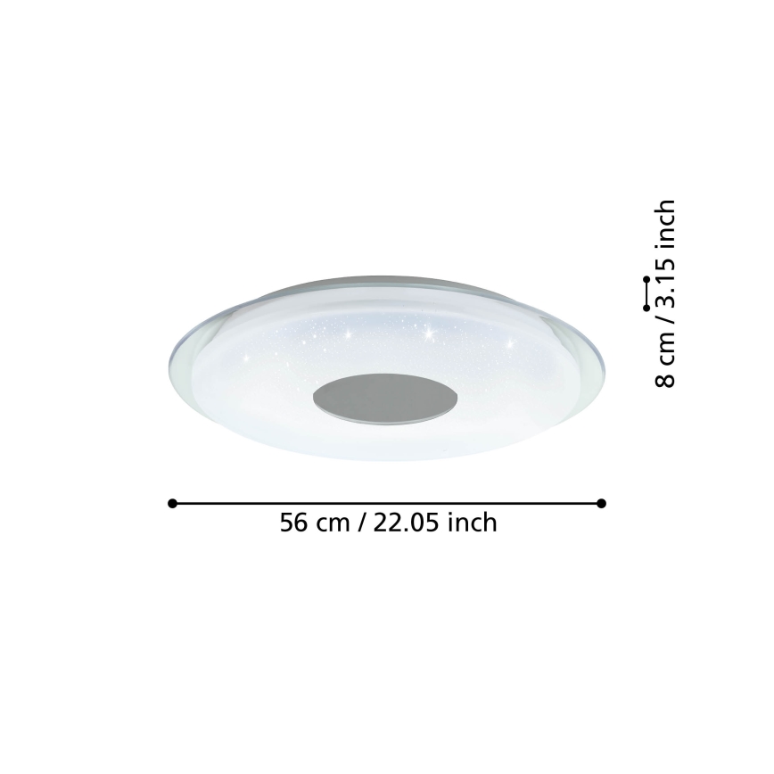 Eglo - Iluminação de teto LED com regulação  LED/44,8W/230V 2700-6500K ZigBee