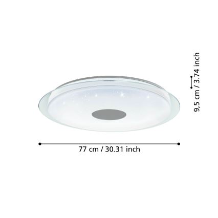 Eglo - Iluminação de teto LED com regulação LED/38,1W/230V 2700-6500K ZigBee