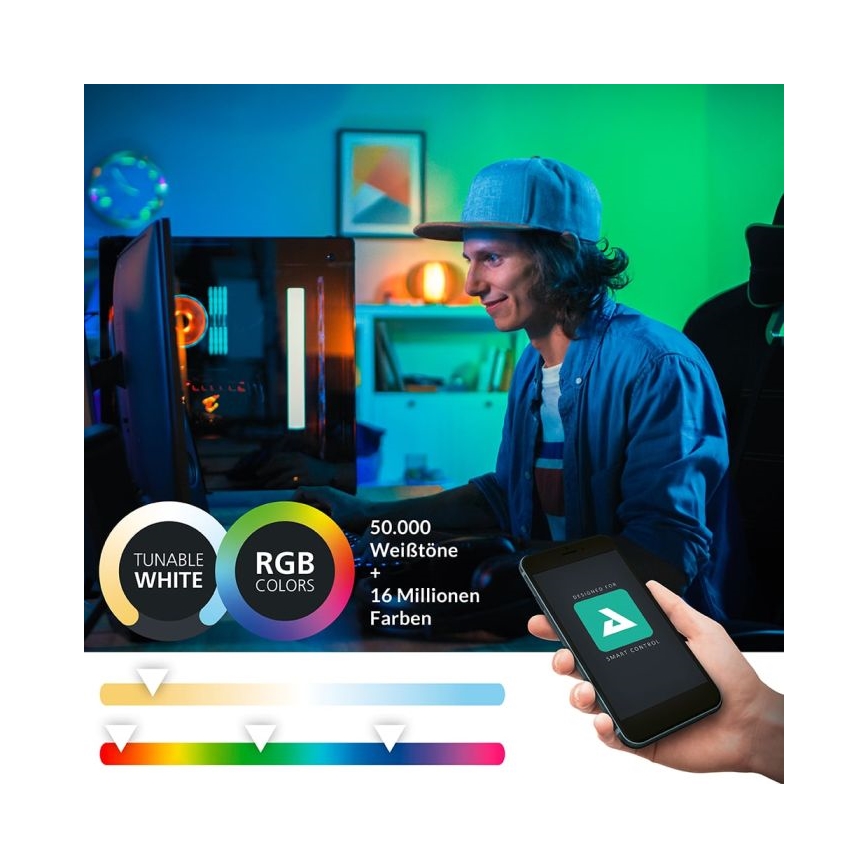 Eglo - Iluminação de espelho de casa de banho LED RGBW com regulação 15,6W/230V IP44 ZigBee