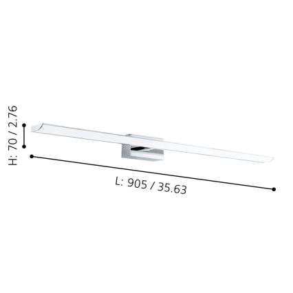 Eglo - Iluminação de espelho de casa de banho LED RGBW com regulação 21,5W/230V IP44 ZigBee