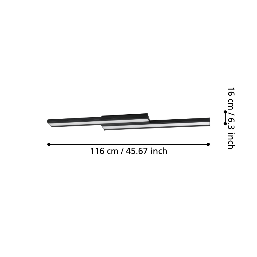 Eglo - Iluminação de teto LED RGBW com regulação LED/20,4W/230V ZigBee