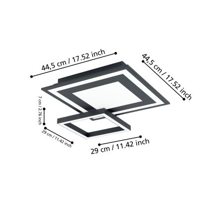 Eglo - Iluminação de teto LED RGBW com regulação LED/21,6W/230V ZigBee