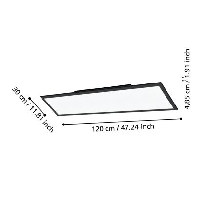 Eglo - Iluminação de teto LED com regulação LED/33,5W/230V preta ZigBee
