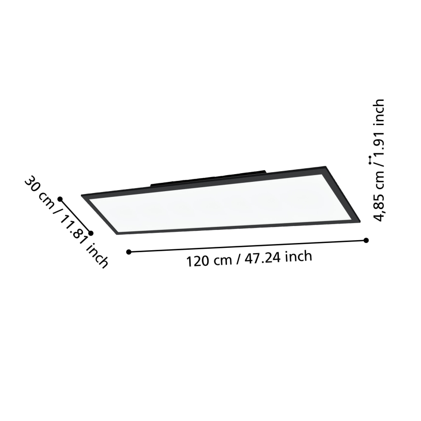 Eglo - Iluminação de teto LED com regulação LED/33,5W/230V preta ZigBee