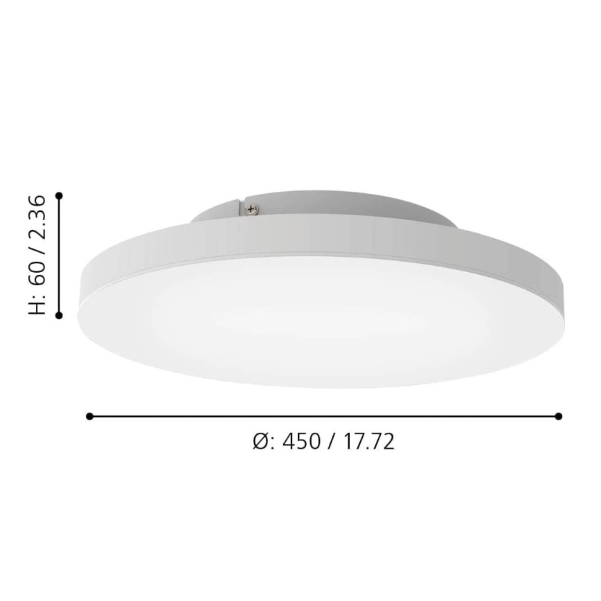 Eglo - Iluminação de teto LED RGBW com regulação LED/22,4W/230V ZigBee