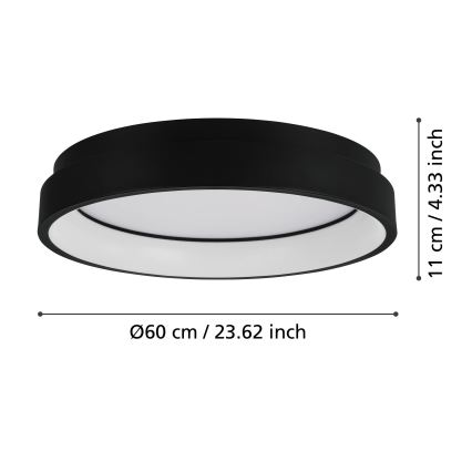 Eglo - Iluminação de teto LED RGBW com regulação LED/26W/230V ZigBee