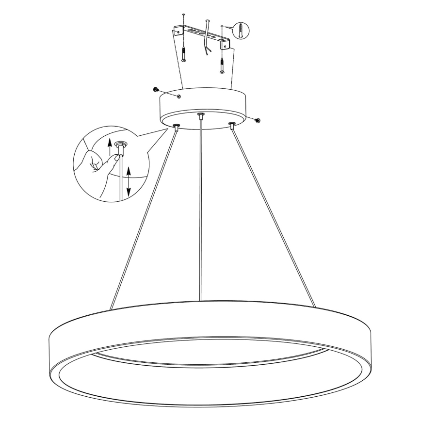 Eglo - Candelabro suspenso LED RGBW com regulação LED/26W/230V ZigBee