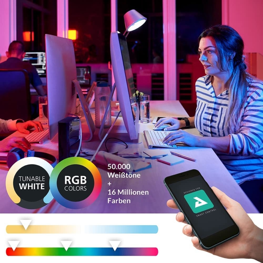 Eglo - Iluminação de parede LED RGBW com regulação LED/16W/230V ZigBee
