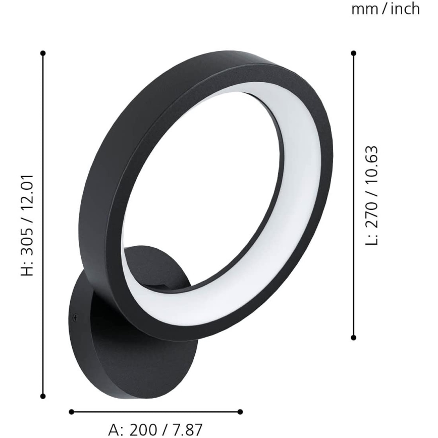 Eglo - Iluminação de parede LED RGBW com regulação LED/16W/230V ZigBee