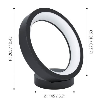 Eglo - Candeeiro de mesa LED RGBW com regulação LED/16W/230V ZigBee