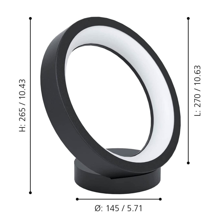 Eglo - Candeeiro de mesa LED RGBW com regulação LED/16W/230V ZigBee