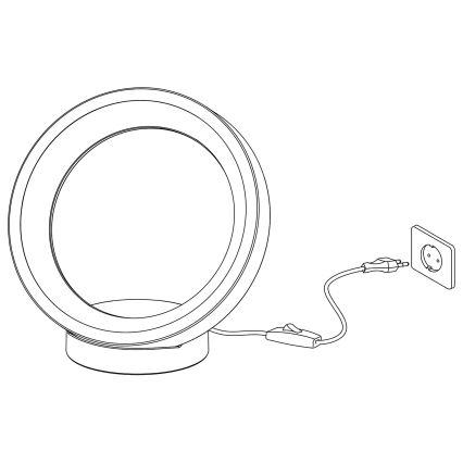 Eglo - Candeeiro de mesa LED RGBW com regulação LED/16W/230V ZigBee