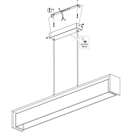 Eglo - Candelabro suspenso LED RGBW com regulação LED/33,6W/230V ZigBee