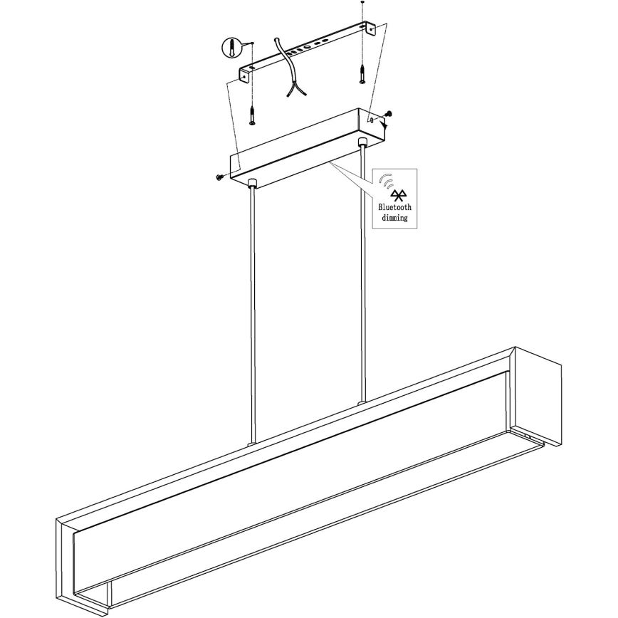 Eglo - Candelabro suspenso LED RGBW com regulação LED/33,6W/230V ZigBee