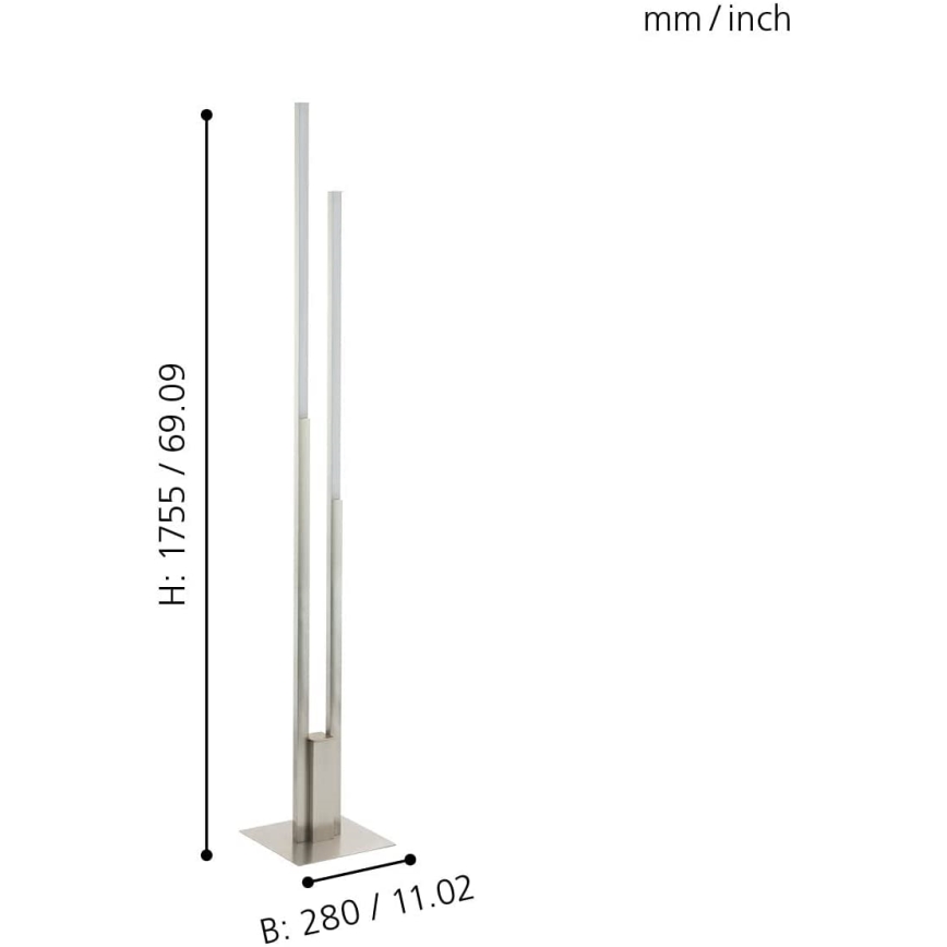 Eglo - Candeeiro de chão LED RGBW com regulação LED/32W/230V ZigBee