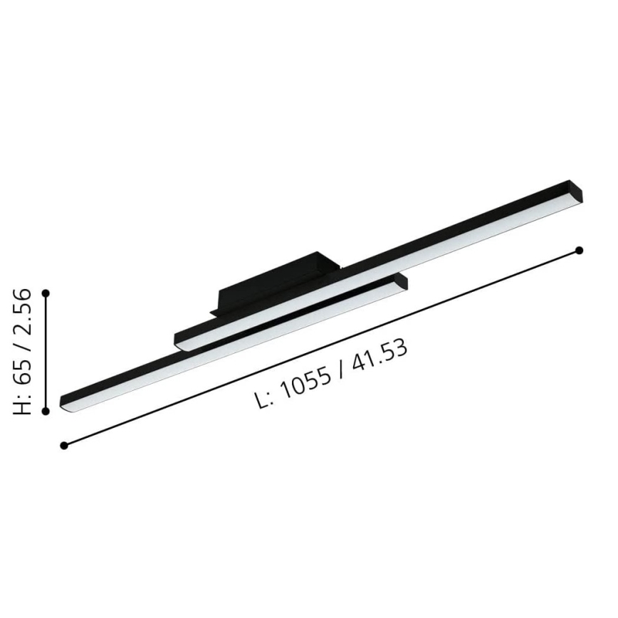 Eglo - Iluminação de teto LED RGBW com regulação LED/32W/230V preta ZigBee
