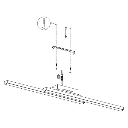 Eglo - Iluminação de teto LED RGBW com regulação LED/32W/230V preta ZigBee