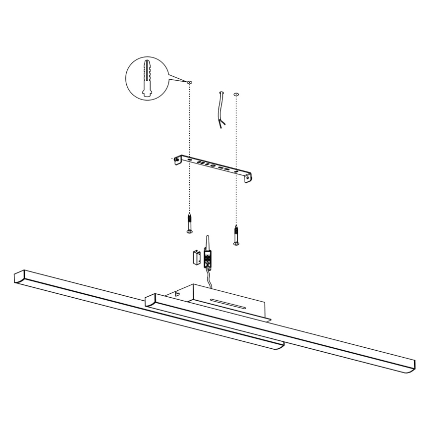 Eglo - Iluminação de teto LED RGBW com regulação LED/32W/230V preta ZigBee