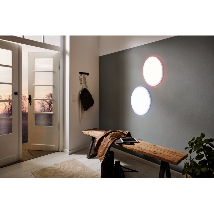 Eglo 900086 - Iluminação de teto LED RGBW com regulação ROVITO-Z LED/14,6W/230V 2700-6500K diâmetro 29,5 cm branco