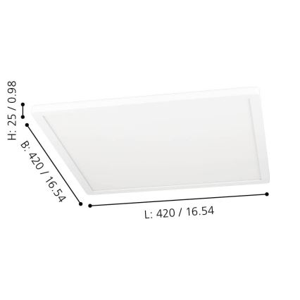 Eglo - Iluminação de teto LED RGBW com regulação LED/16,5W/230V branca ZigBee