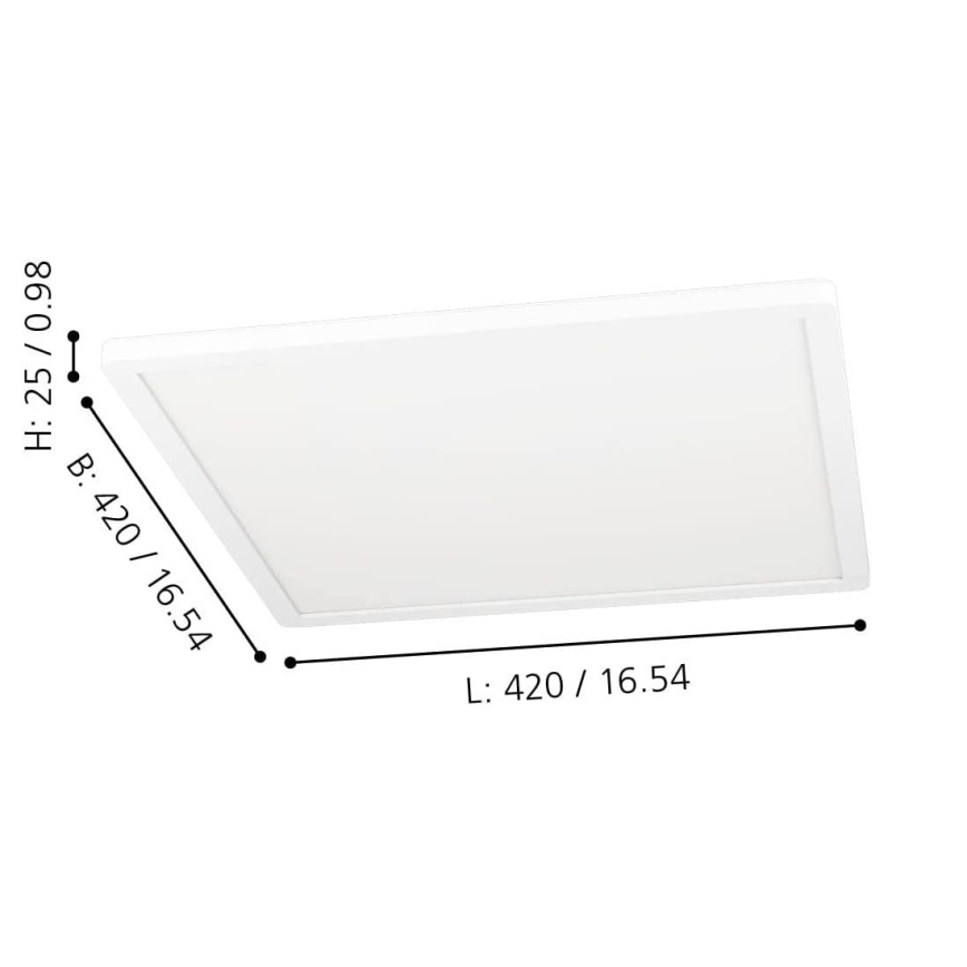 Eglo - Iluminação de teto LED RGBW com regulação LED/16,5W/230V branca ZigBee