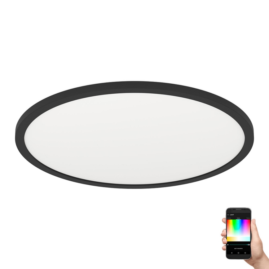 Eglo - Iluminação de teto LED RGBW com regulação LED/16,5W/230V preta ZigBee