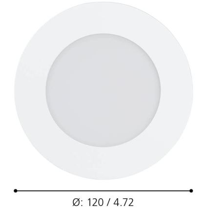 Eglo 900101 - Iluminação embutida de casa de banho LED com regulação FUEVA-Z  LED/5,4W/230V IP44 ZigBee