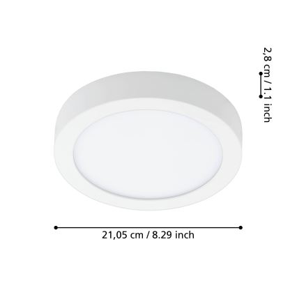 Eglo - Iluminação de teto de casa de banho LED com regulação LED/16,5W/230V 2700-6500K IP44 ZigBee