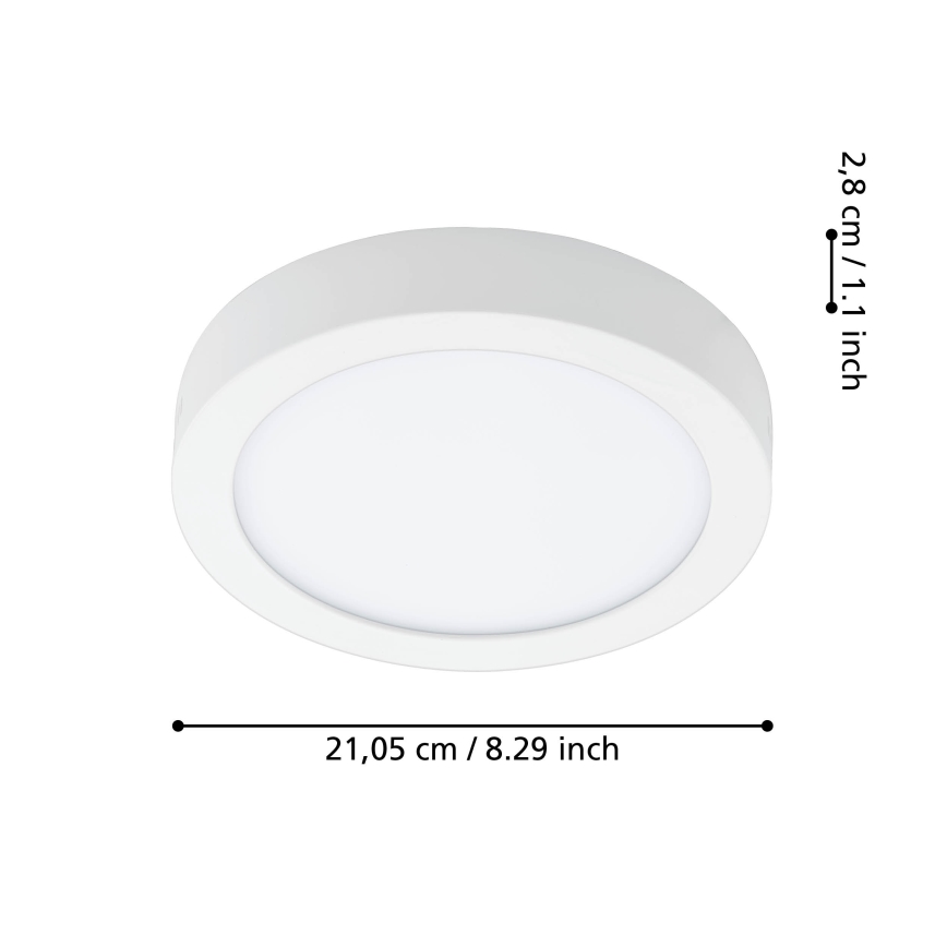 Eglo - Iluminação de teto de casa de banho LED com regulação LED/16,5W/230V 2700-6500K IP44 ZigBee