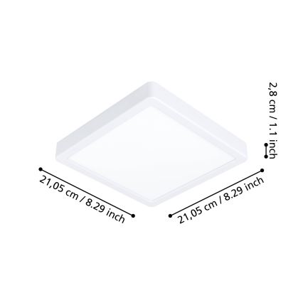 Eglo - Iluminação de teto de casa de banho LED com regulação LED/16,5W/230V 2700-6500K IP44 ZigBee