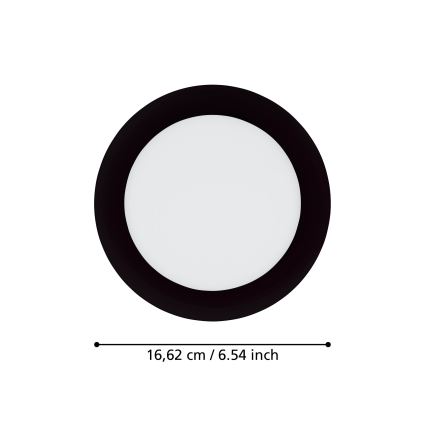 Eglo 900107 - Iluminação embutida de casa de banho LED com regulação FUEVA-Z  LED/10,5W/230V 2700-6500K IP44 ZigBee