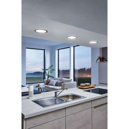 Eglo - Luminária de embutir para casa de banho LED regulável LED/10,5W/230V 2700-6500K IP44 ZigBee
