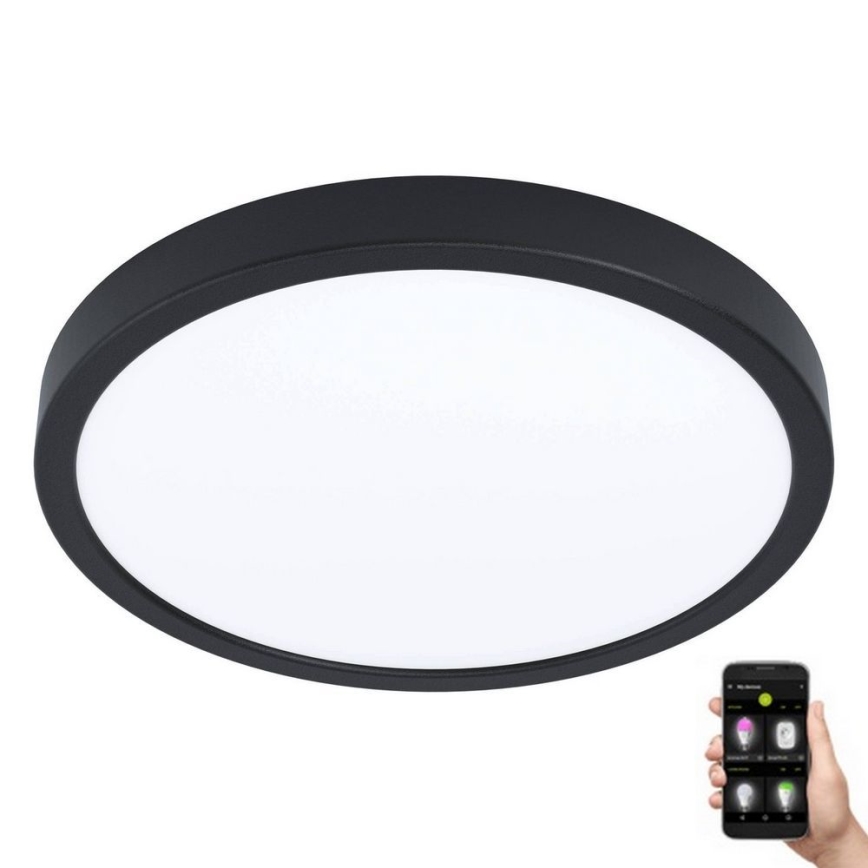 Eglo - Iluminação de casa de banho LED com regulação LED/19,5W/230V 2700-6500K IP44 preto
