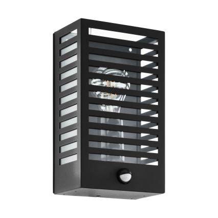 Eglo - Iluminação de parede exterior com sensor 1xE27/60W/230V IP44