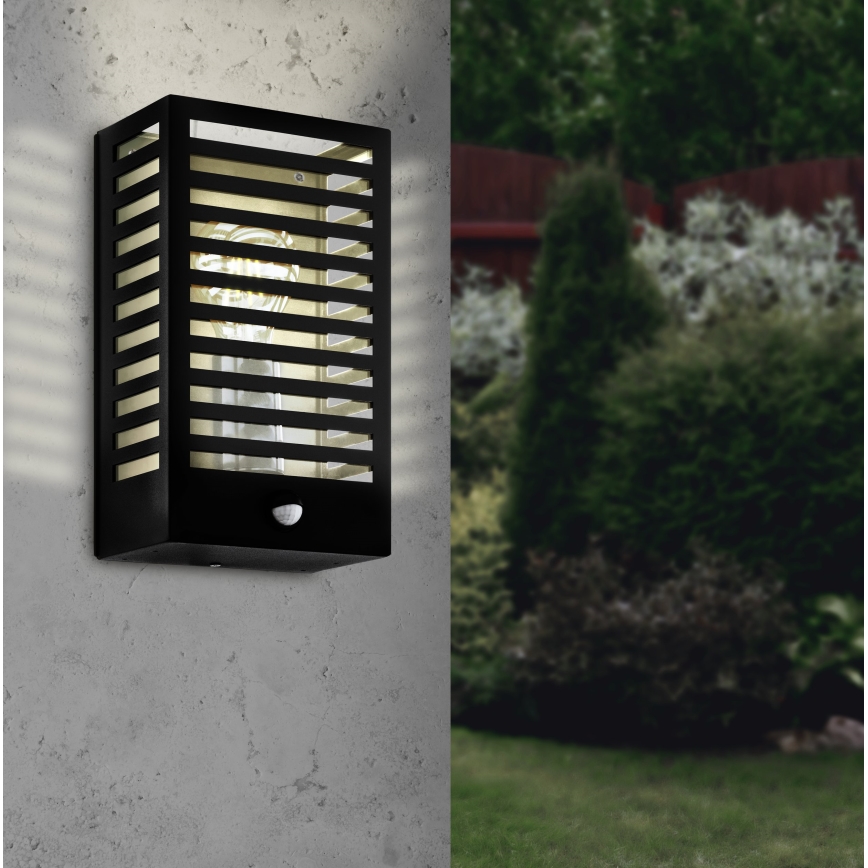 Eglo - Iluminação de parede exterior com sensor 1xE27/60W/230V IP44