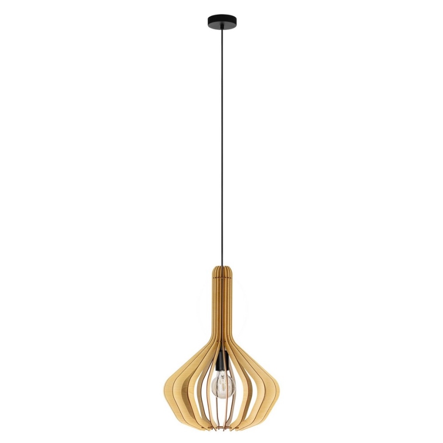 Eglo - Candelabro suspenso 1xE27/40W/230V diâmetro 38 cm bege