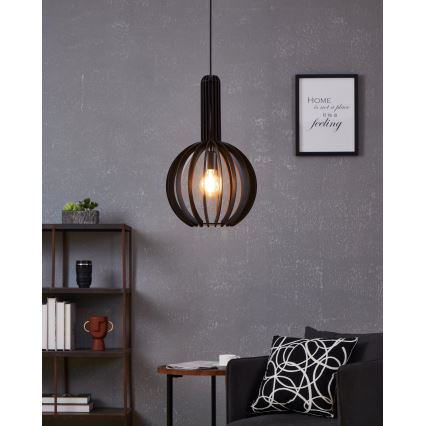 Eglo - Candelabro suspenso 1xE27/40W/230V diâmetro 31 cm preto