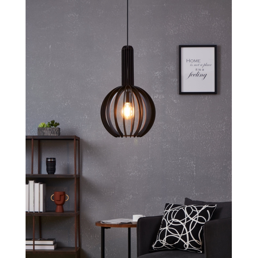 Eglo - Candelabro suspenso 1xE27/40W/230V diâmetro 31 cm preto