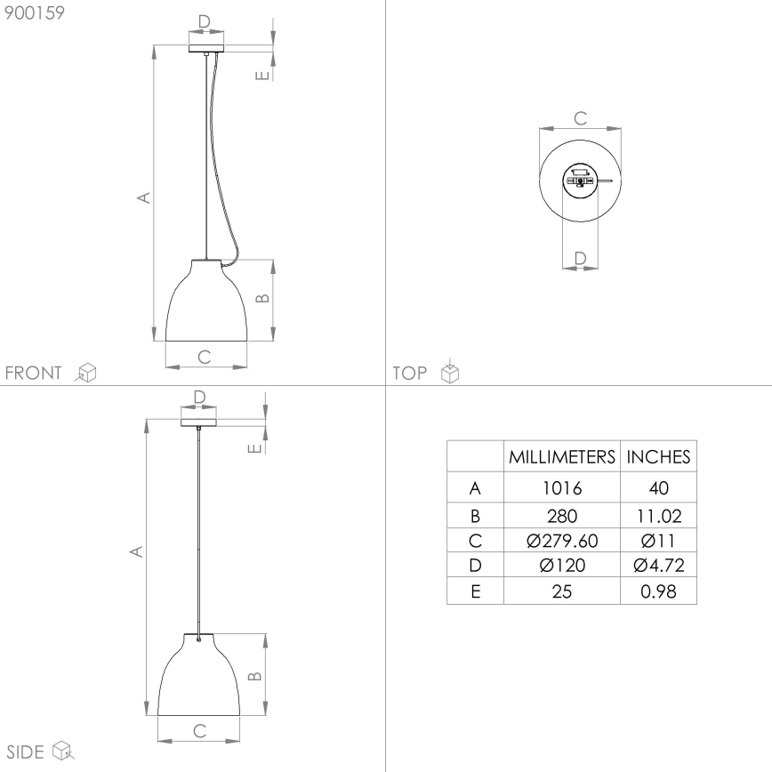 Eglo - Candelabro suspenso 1xE27/40W/230V cinzento
